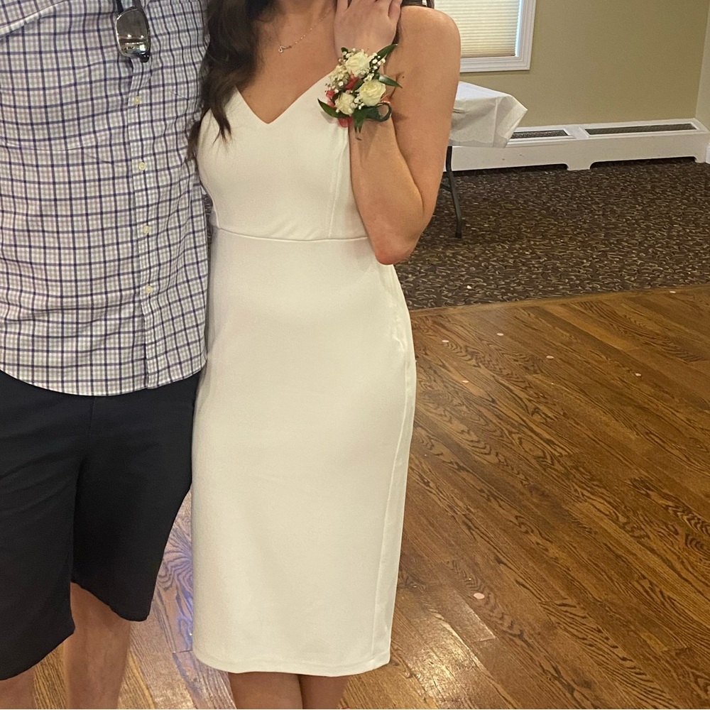 Lulu’s White Bow MIDI Dress
